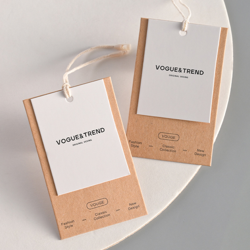 Streetwear Brand Logo Design - Op maat gemaakte vintage kraftpapier hangtags,